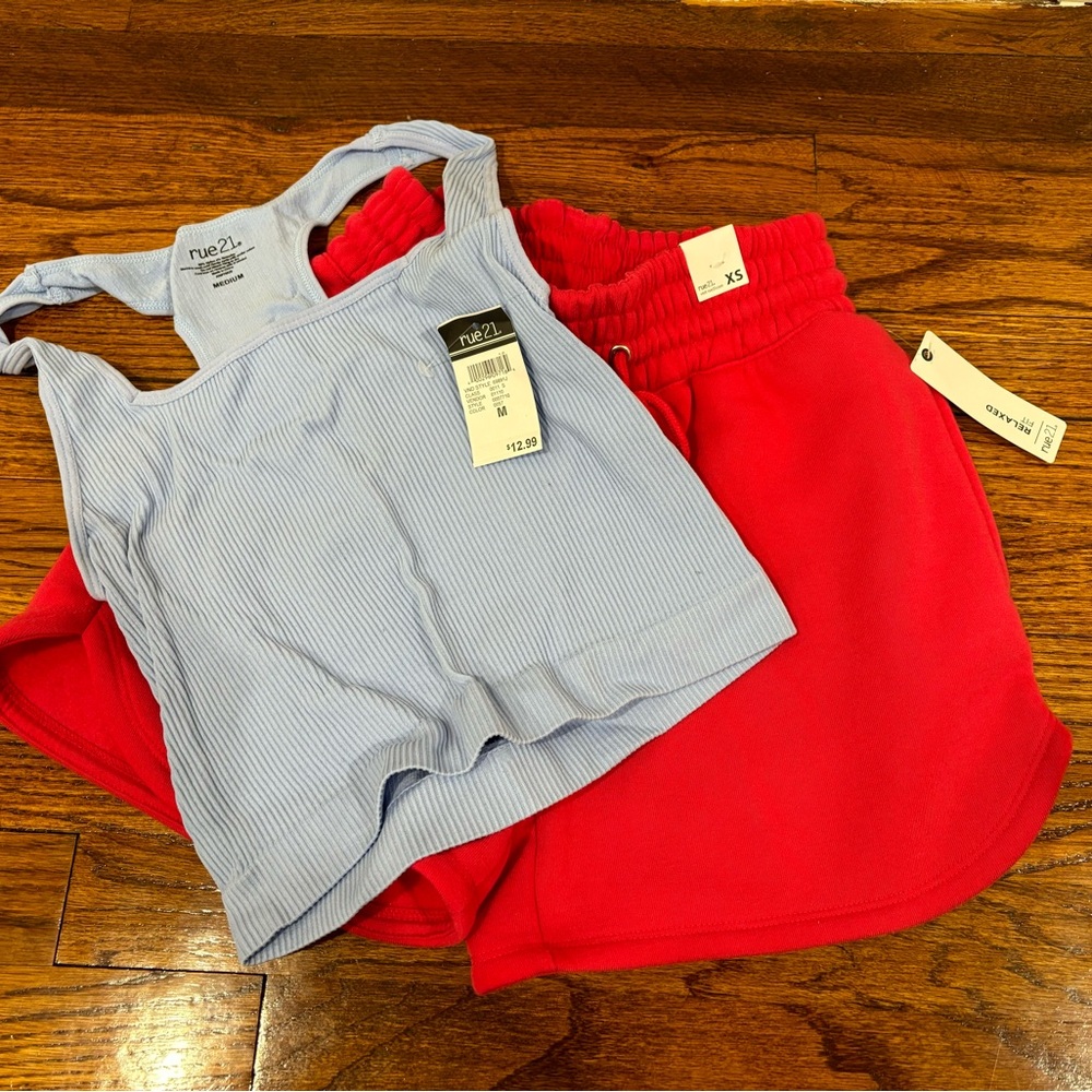 NWT!! Rue21 shorts & racer back tank!